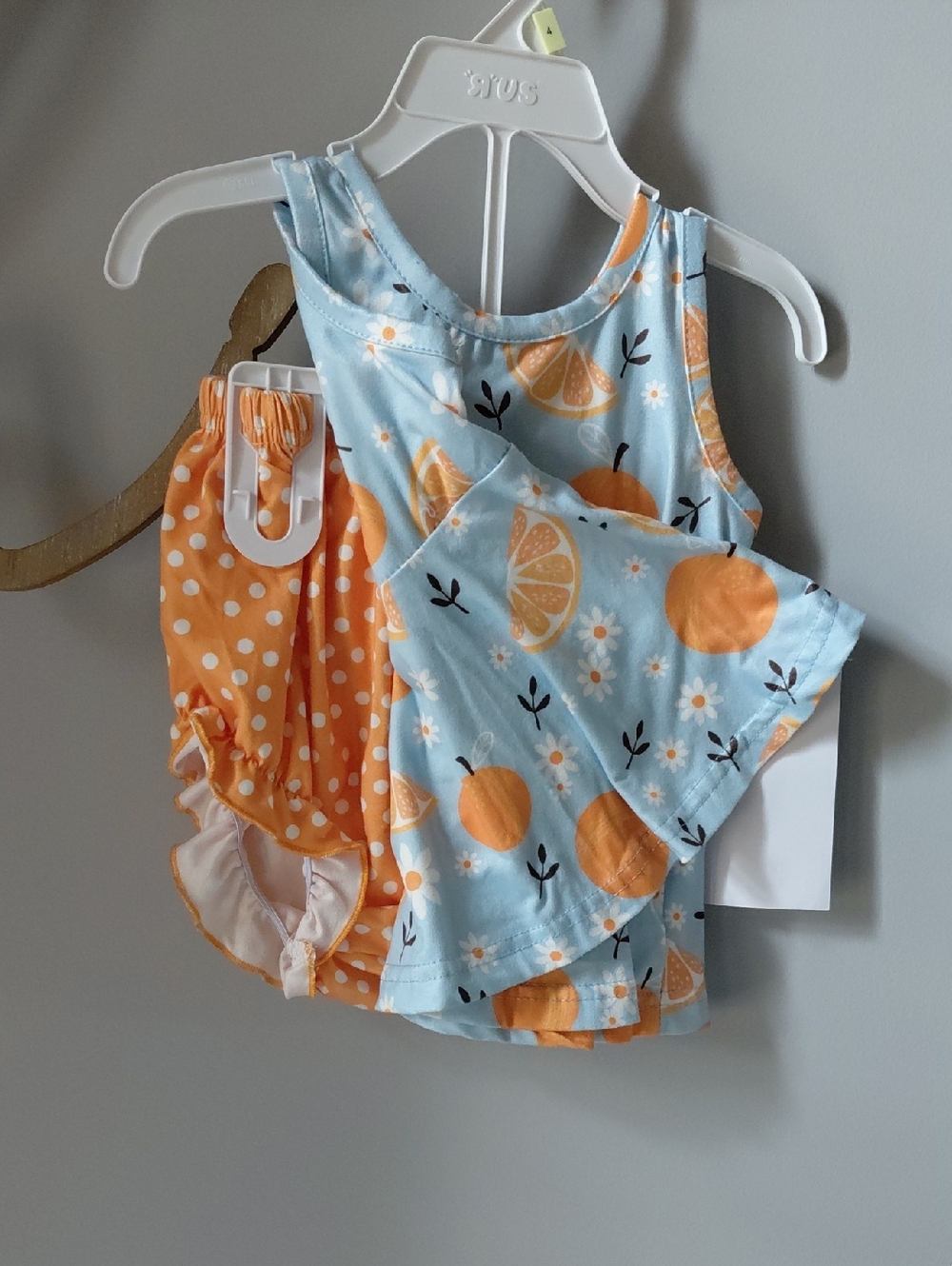 Marie Nicole 2 PC Bloomer Set, Orange Slices